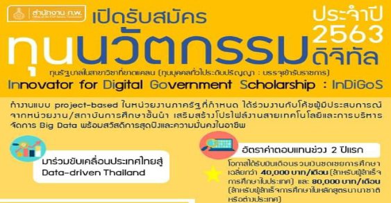 กพ ให้ทุนนวัตกรรมดิจิทัล